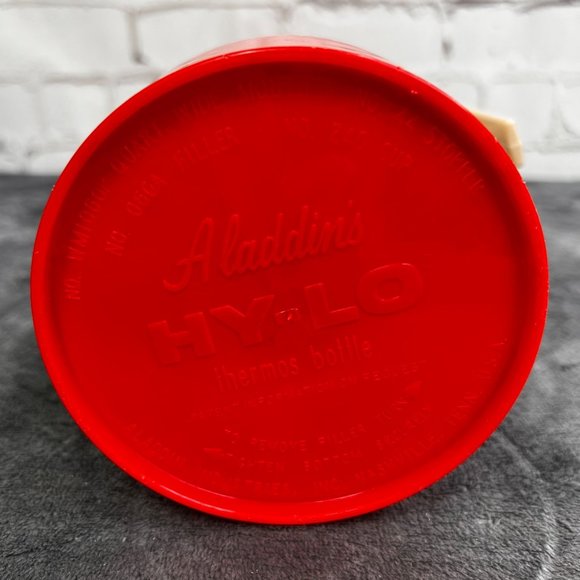 Vintage Plaid Picnic Tote with Aladdin Thermos Red Black Tan Zippered Bag Case - Picture 11 of 11